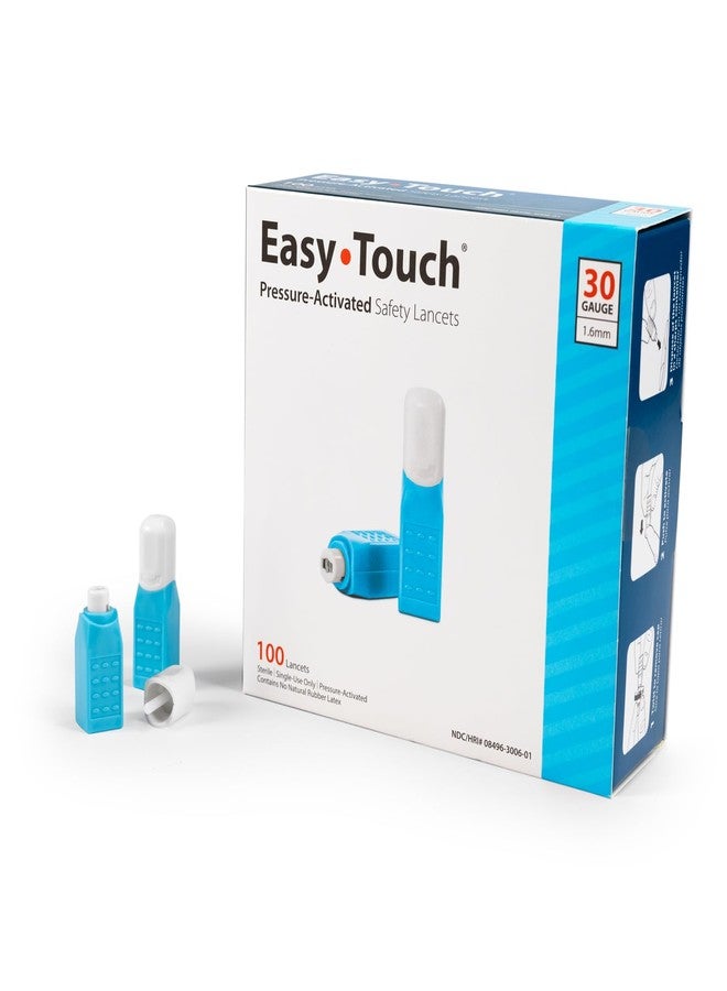 Easy Touch Pressure-Activated Safety Lancets, 30 Gauge (100ct) - Image 1